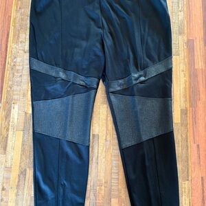 Two by Vince Camuto Black Moto Pants